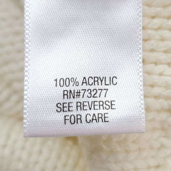 Apt. 9 Cream Cable Knit Mixed Knit Sweater Size L - Picture 10 of 12
